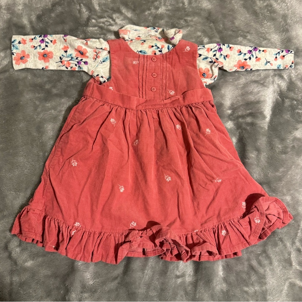 Carter's Pink and Floral Long Sleeve shirt with Dress
